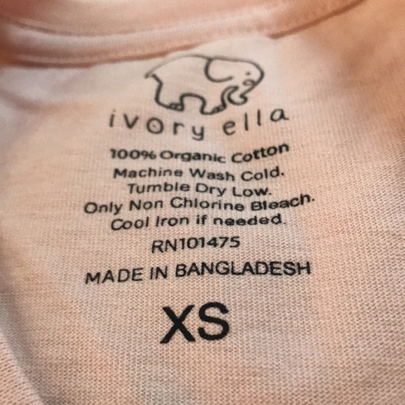 Ivory Ella xs long sleeve tee shirt with koala & elephant - Picture 3 of 8